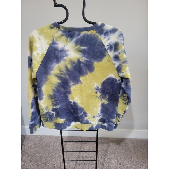 RM Rebecca Minkoff Terry Crew Pullover Top Size M Mustard Tie Dye A474354 NWT - Picture 7 of 9